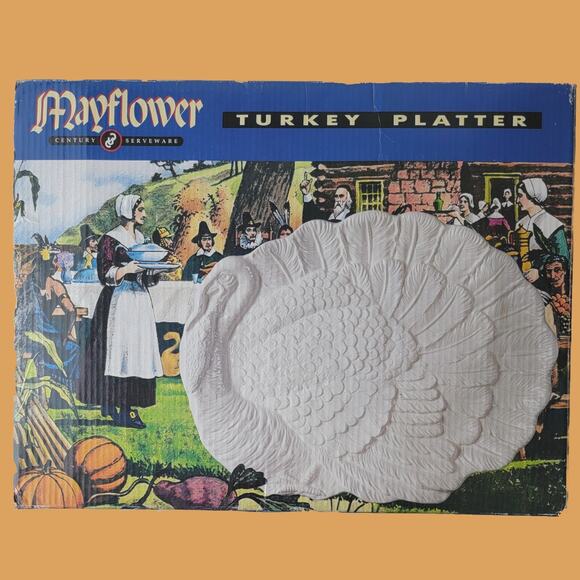 Vintage 1970s Mayflower Turkey Platter - Picture 1 of 5